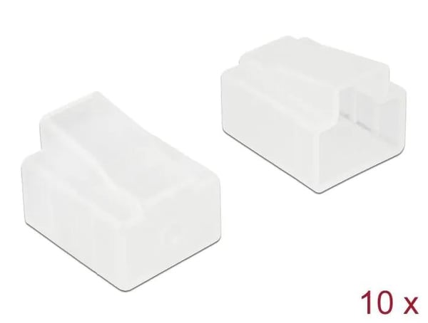 DeLOCK Støvdeksel for RJ45-plugg 10 stk gjennomsiktig
