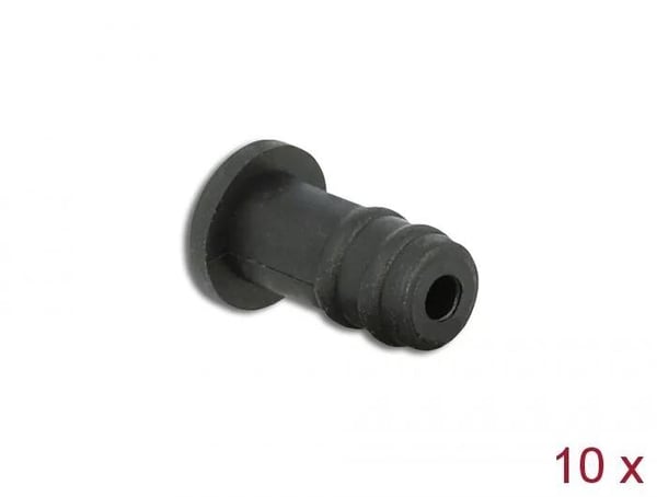 DeLOCK Dust Cover for 3.5 mm stereo jack female 10 pieces black DeLOCK Dust Cover for 3.5 mm stereo jack female 10 pieces black