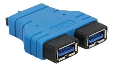 DeLOCK Adapter USB 3.0 pin header female > 2xUSB 3.0 Type-A female