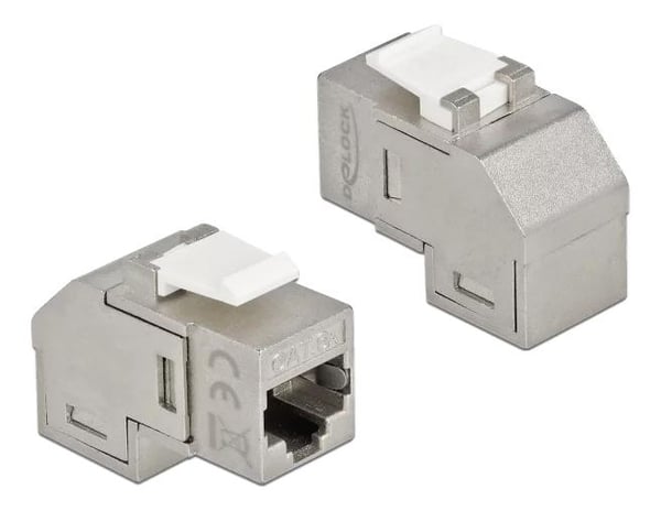 DeLOCK Keystone Module RJ45 jack to RJ45 jack Cat.6A 90° angled DeLOCK Keystone Module RJ45 jack to RJ45 jack Cat.6A 90° angled