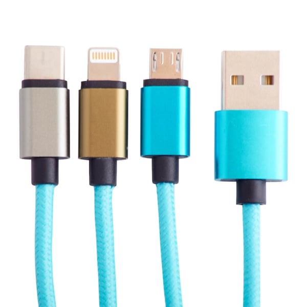Squishmallows Opladerkabel 1,2m Tatiana 3i1 USB-C/Micro/Lightning