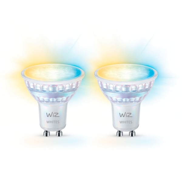 WiZ WiFi Smart LED GU10 50W 345lm varm-kold hvid 2-pak WiZ WiFi Smart LED GU10 50W 345lm varm-kold hvid 2-pak