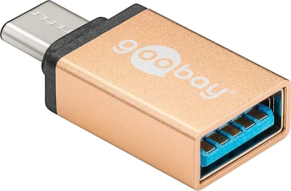 Goobay USB-C til A 3.0-adapter, gull Goobay USB-C til A 3.0-adapter, gull