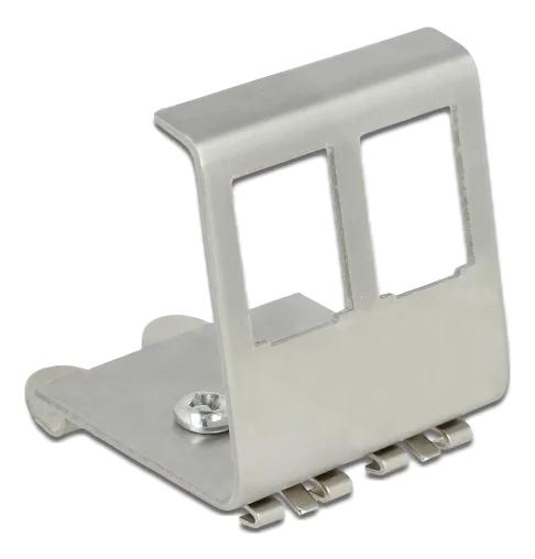 DeLOCK Keystone Metal Mounting 2 Port for DIN rail DeLOCK Keystone Metal Mounting 2 Port for DIN rail
