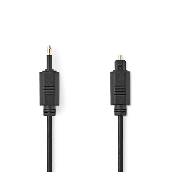 Nedis Optinen Audiokaapeli | TosLink uros | Mini-Toslink | 1.00 m | Pyöreä | PVC | Musta | Label