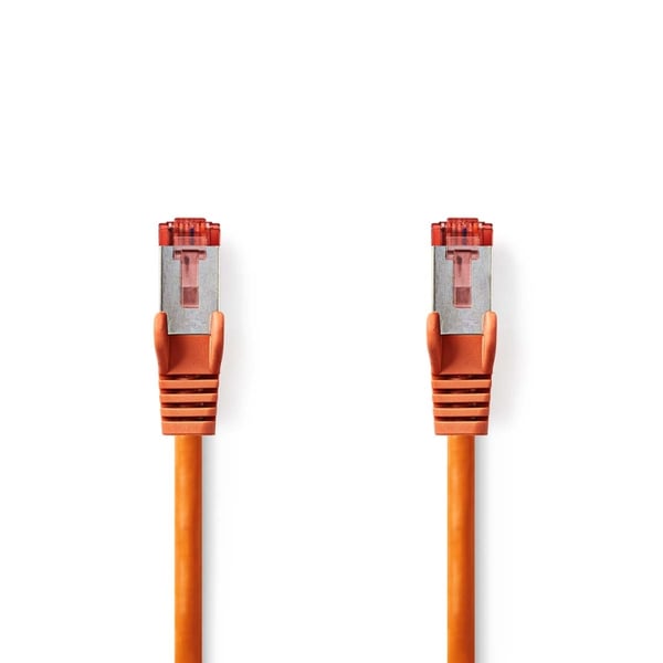 Nedis Kat 6 kabel | RJ45 Han | RJ45 Han | S/FTP | 5.00 m | Runde | LSZH | Orange | Label