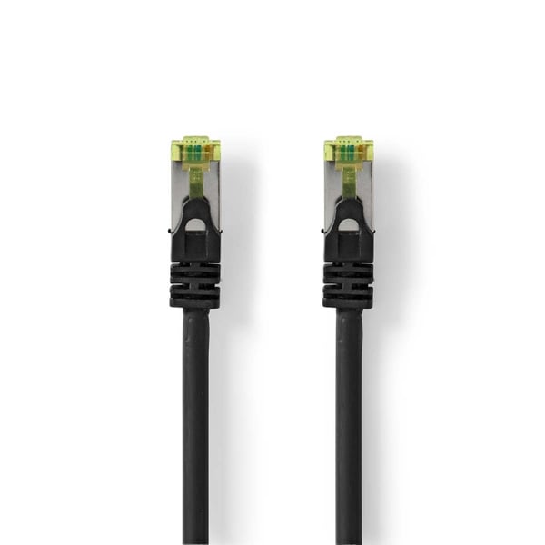 Nedis CAT7 netværkskabel | S/FTP | RJ45 Han | RJ45 Han | 0.25 m | Snagless | Runde | LSZH | Sort | Label