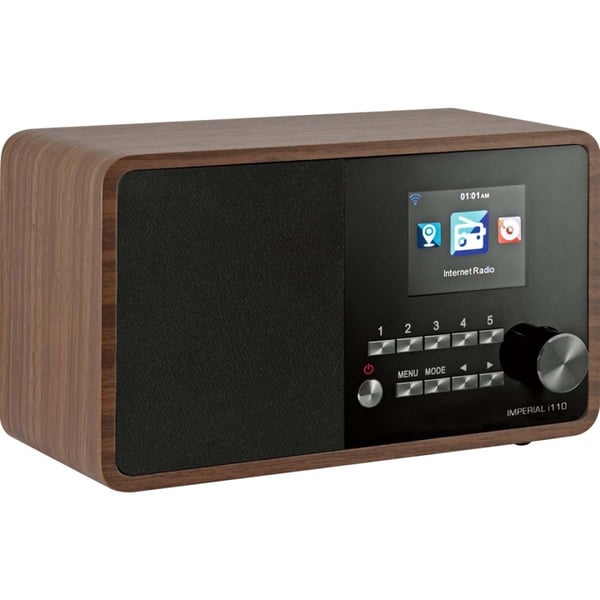 imperial i110 (V2) Wi-Fi-internetradio, jossa on mediasoitin ja Bluetooth® - Wood Look - puukuvio imperial i110 (V2) Wi-Fi-internetradio, jossa on mediasoitin ja Bluetooth® - Wood Look - puukuvio