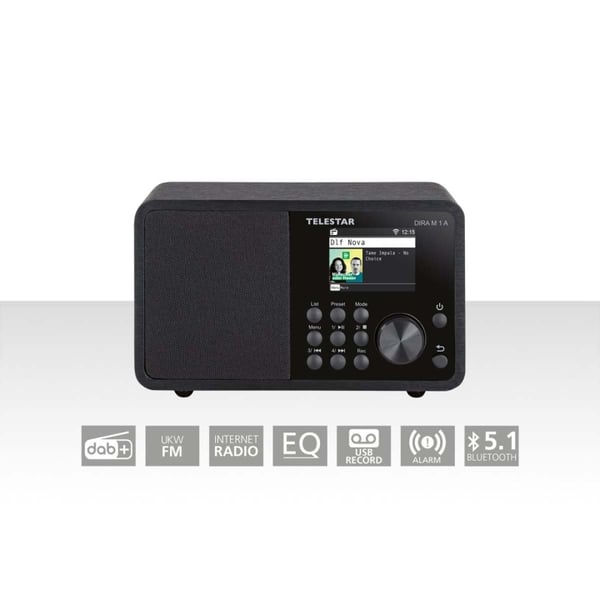 TELESTAR DIRA M 1 A EWF Kompakt mono-multifunksjonsradio svart