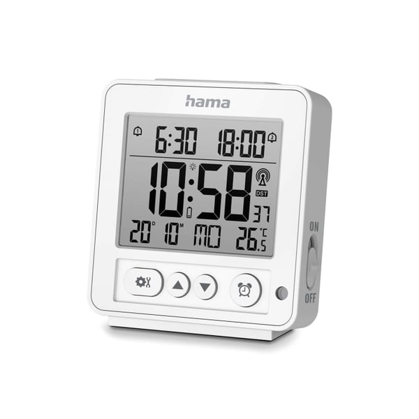 Hama Digital Vækkeur "Rhodos" DCF Hvid