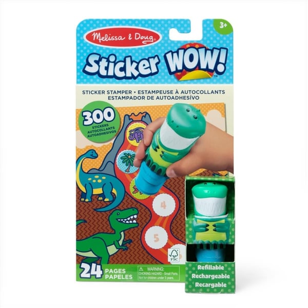 Melissa & Doug Klistermærke WOW! Dino med bog og klistermærker