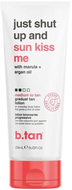 b.tan Just Shut Up & Sunkiss Me Gradual Medium Tan Lotion 236 ml
