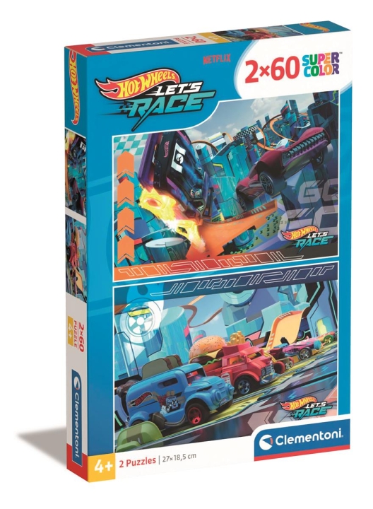 Clementoni 2x60 stk puslespill for barn Hotwheels