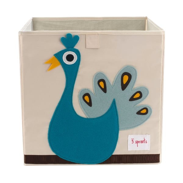 3 Sprouts Oppbevaringsboks - Blue Peacock