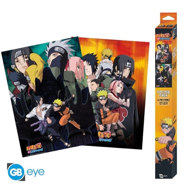Abysse NARUTO SHIPPUDEN - Sett 2 plakater - Ninjas (52x38)
