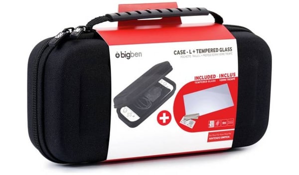 Bigben Nintendo Switch Big Ben Protection Kit (Kotelo - L + karkaistu lasi)