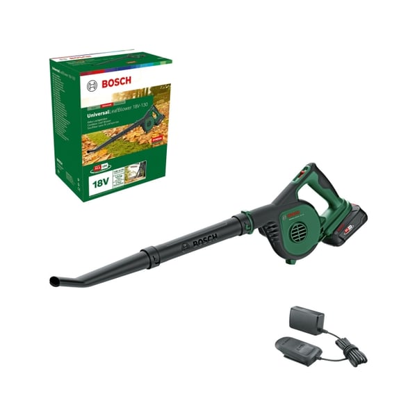 Bosch Batteridrevet løvblæser Universal 18V-130 2,5AH (batteri og oplader medfølger)