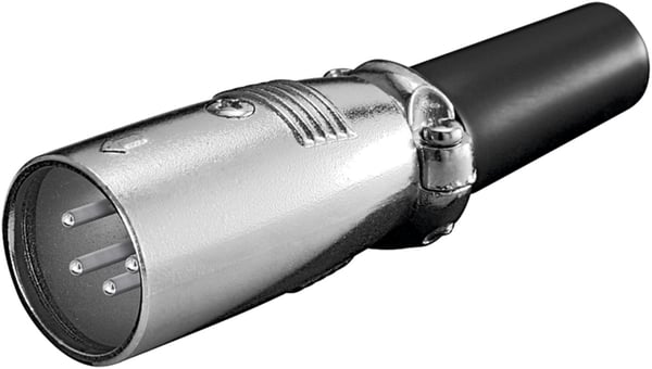 Goobay Mikrofonkontakt, 4 Pin med skruvad kabelavlastning Goobay Mikrofonkontakt, 4 Pin med skruvad kabelavlastning