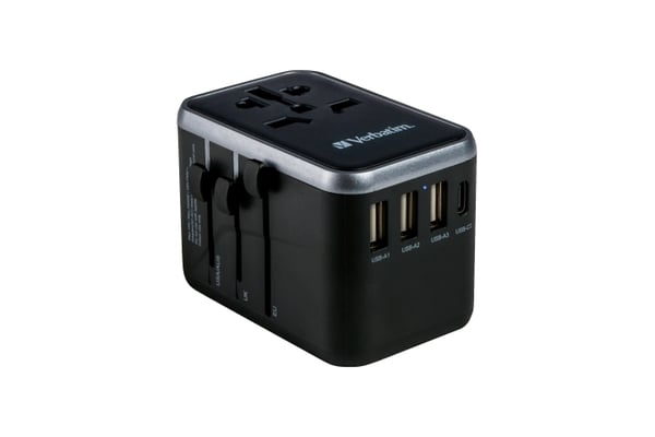 Verbatim Yleismaailmallinen matkasovitin UTA-04 PD61W/QC / 3xUSB / 2xType-C