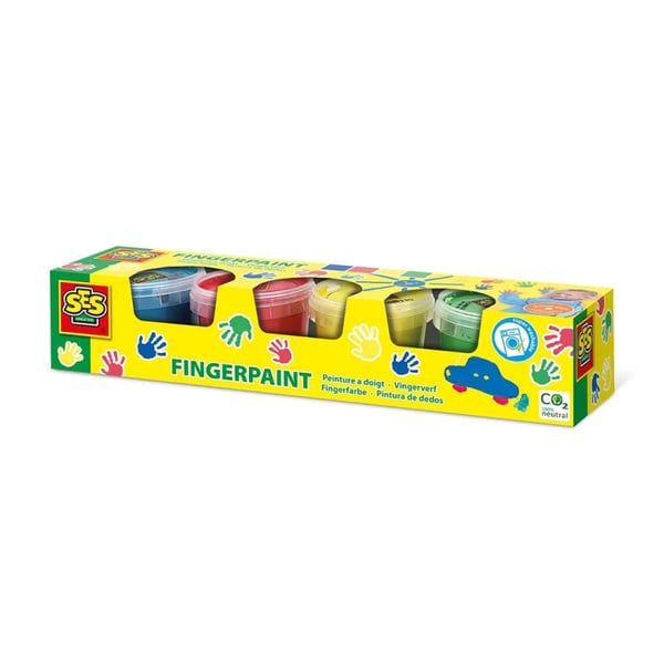 SES Creative Fingermaling Primary 4x110ml - (S00391) SES Creative Fingermaling Primary 4x110ml - (S00391)