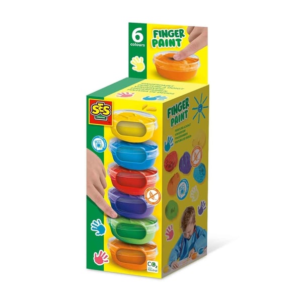 SES Creative Fingermaling 6x45ml - (S00398) SES Creative Fingermaling 6x45ml - (S00398)