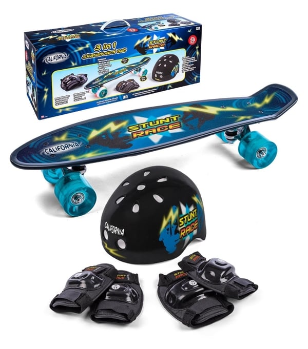 California Skateboard med sikkerhedsudstyr (24300)