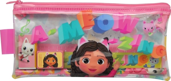 Gabby's Dollhouse Kids Licensing - Filled Transparent Pencil Case - Gabbys Dollhouse (033708155)
