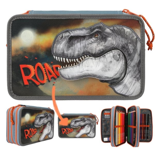 Dino World Kolminkertainen kynäkotelo ROAR ( 0411756 )