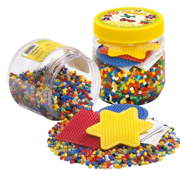 HAMA Beads Hama - 4000 stk. med 3 ass. stiftplater (382052)