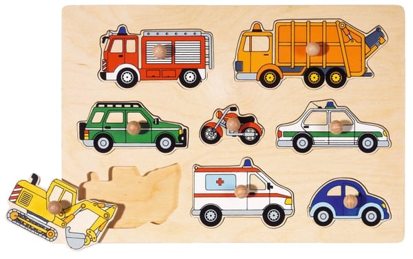 Goki Transportmiddel, puslespil, der kan løftes ud - (57996)