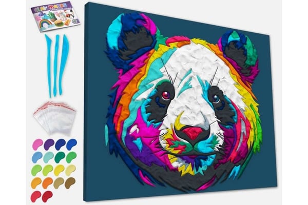 SPLAT PLANET Lermaleri på lærred 30x40cm - Panda (777682)