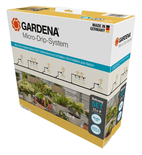 Gardena Micro-Drip-Irrrigation Balcony Set (15 kasvia) - 15 kasvia