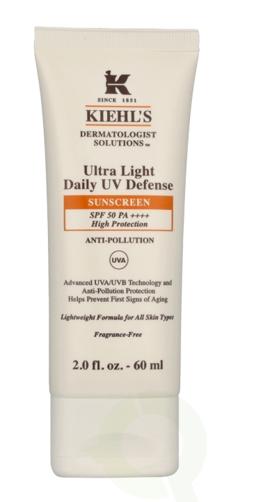 Kiehl's D.S. Ultra Light Daily UV Defense Sunscreen SPF50 60 ml Anti-Pollution For All Skin Types