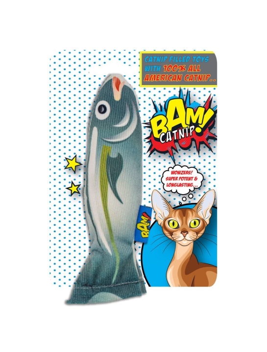 BAM! Leketøy med kattemynte - 16 cm - Fisk - (503319005943)