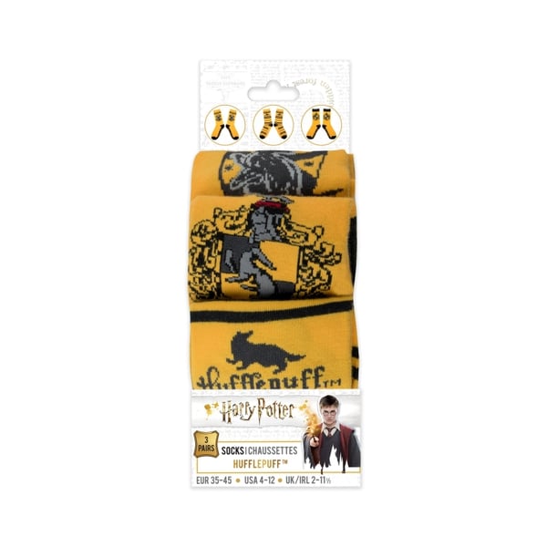Harry Potter Hufflepuff - 3 par strumpor