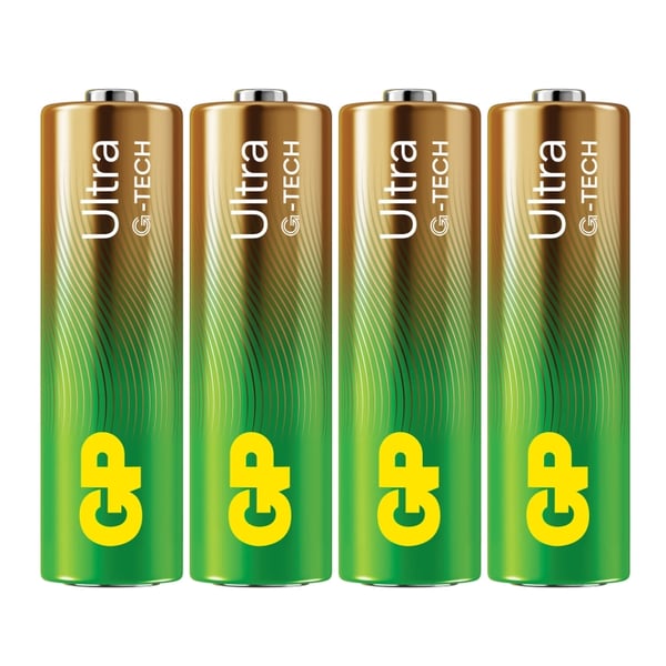 GP Batteri Ultra Alkaline AA LR6 4-Pakning