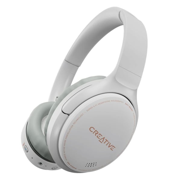 Creative Zen Hybrid trådløse over-ear-hodetelefoner med ANC, hvit