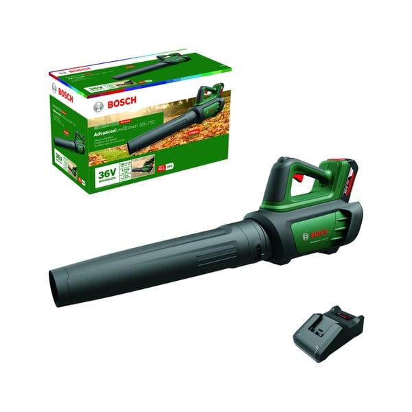 Bosch Avansert løvblåser 36V-750 2,0Ah (batteri og lader inkludert)