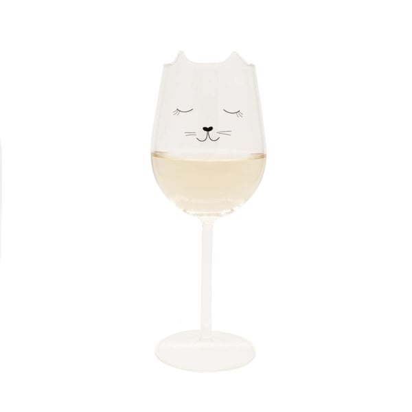 Winkee Cat Wine Glass - Vinglass med katt