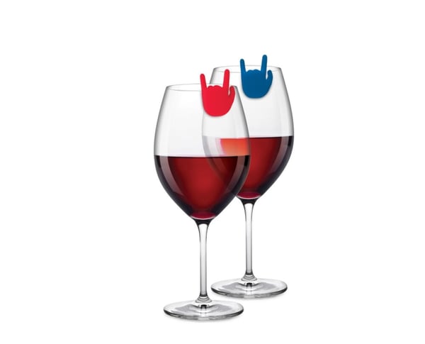 Winkee Drinksmarkører - Rock Hand Glass Marker - Sett med 8 stk