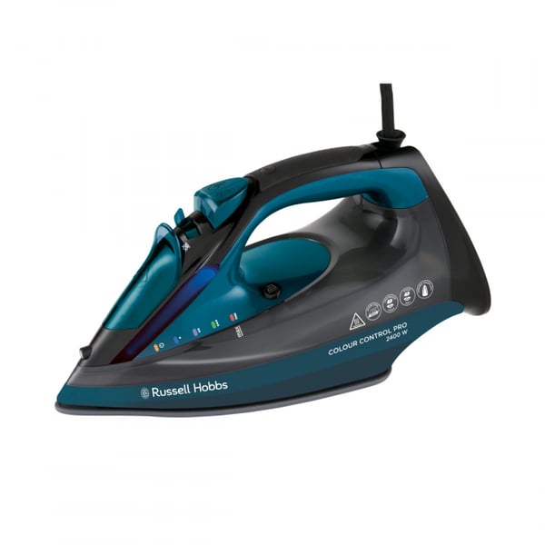 Russell Hobbs Colour Control Pro-strygejern - sort og blå