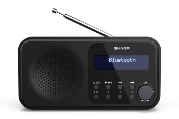 Sharp Tokyo bærbar digital- og FM-radio - svart midnatt