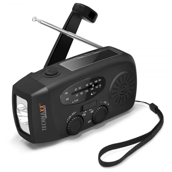 Technaxx Radio med håndsveiv og solcelle - TX-238