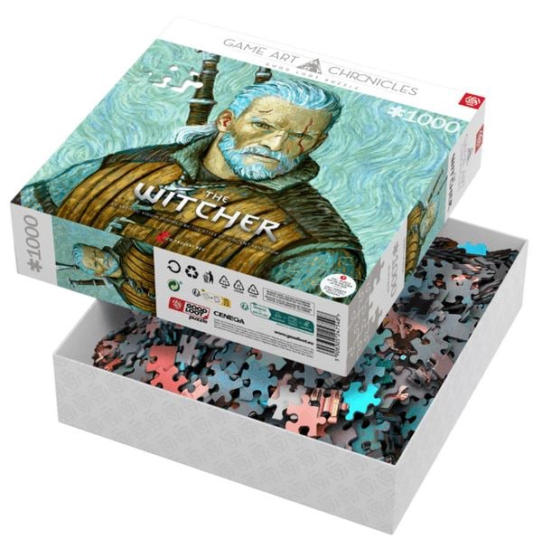 Good Loot Game Art Chronicles Puzzle: The Witcher Geralt & Vincent van Gogh (1000 brikker)