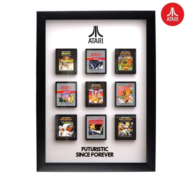 ThumbsUp Virallinen Atari 3D-seinätaide - Cartridge Collection (kasettikokoelma)