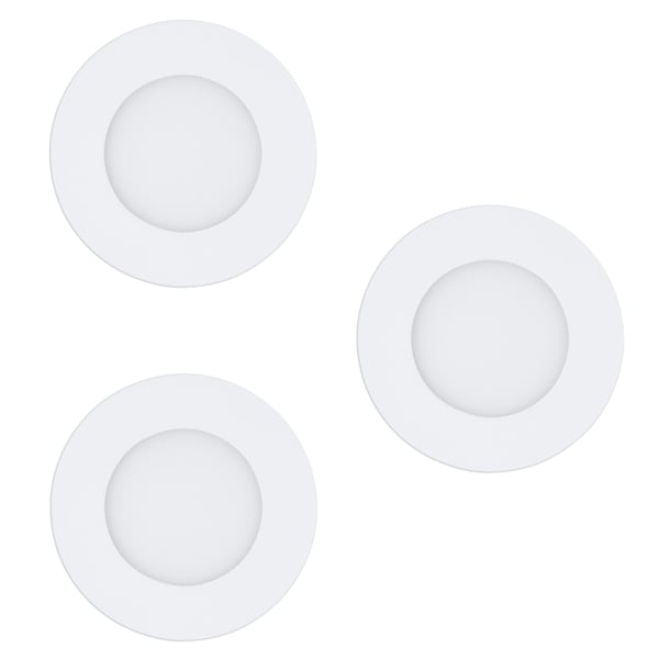 Eglo Sett med 3 x Fueva-Z innfelte lamper, hvit Ø8,5 - TW - Zigbee, Bluetooth