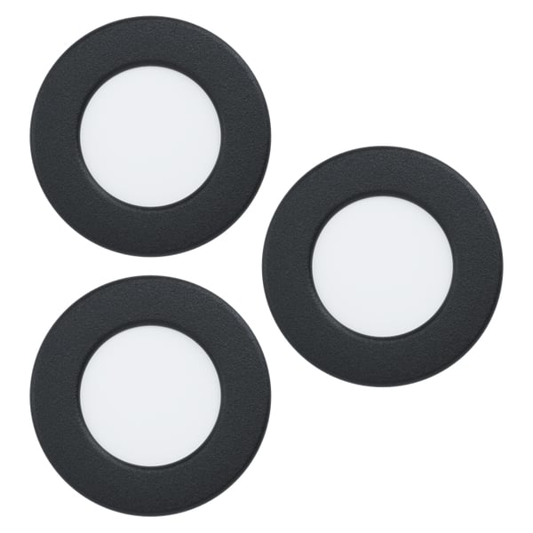 Eglo FUEVA 5 INNBYGGINGSSETT - SORT - 86 mm i diameter, 26 mm i høyden