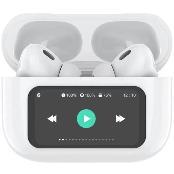 Celly SoundLED True Wireless Bluetooth-hodesett med LED-display ANC &amp; ENC Hvit