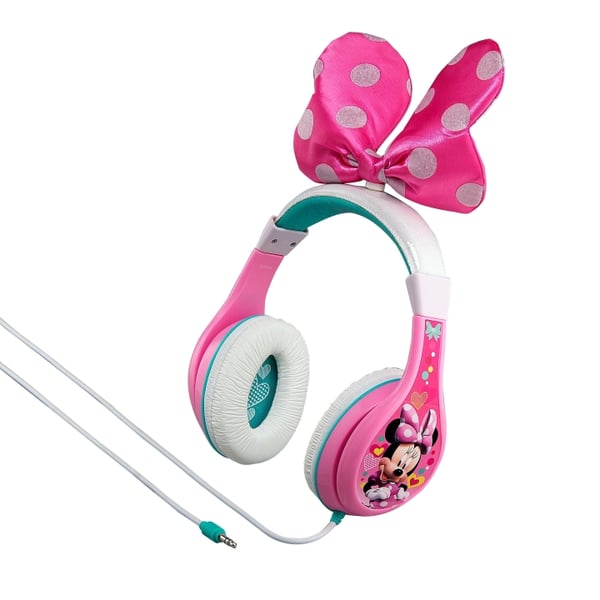 Upcoming Minds eKids - Disney Minnie Mouse-hodetelefoner for barn med volumkontroll for å beskytte hørselen