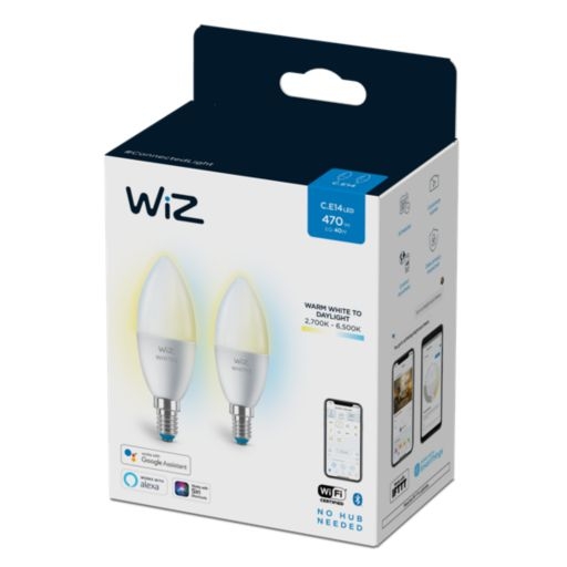WiZ Stearinlys C37 E14 2-pak
